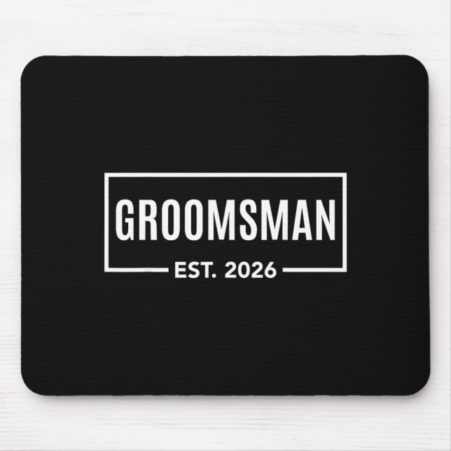 Bröllesman Est 2026 Bröllop Bachelor Svägersfest Musmatta (Framsidan)