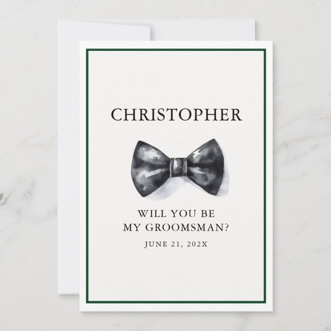 Bröllesman Förfrågan Kort (Framsida)