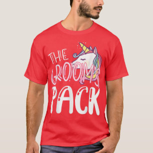Bröllesman Gay Sängkammarfest Bröllop Regnbåge Uni T Shirt