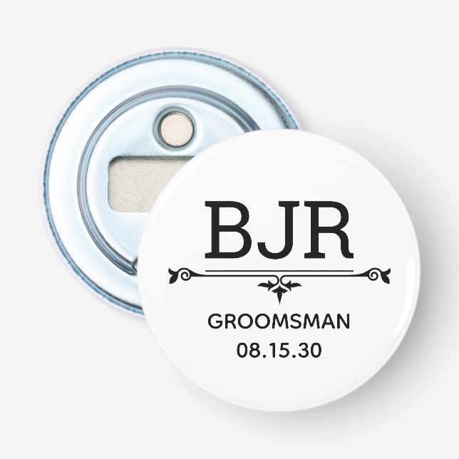 Bröllesman Initialer Flasköppnare (Framsidan)