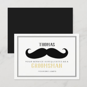 Bröllesman Kort - Din Mustasch