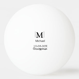 bröllesman möhippa infoga namn modern enkel pingisboll