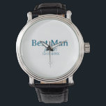 bröllesman möhippa lägg till namn modern enkel armbandsur<br><div class="desc">design</div>