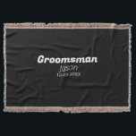 bröllesman möhippa lägg till namn modern enkel filt<br><div class="desc">design</div>