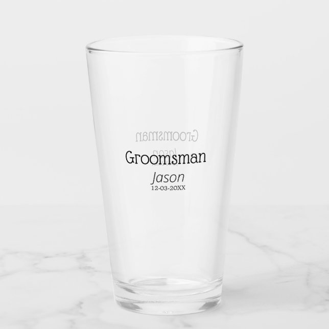 bröllesman möhippa lägg till namn modern enkel glaskopp (Framsida)