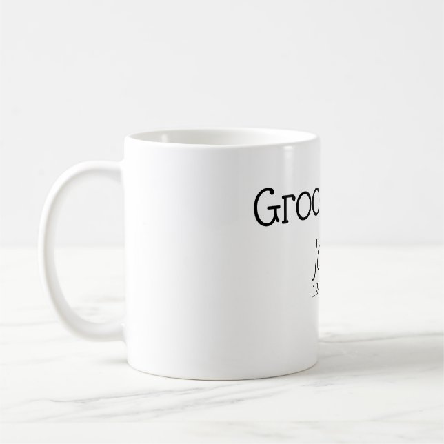 bröllesman möhippa lägg till namn modern enkel kaffemugg (Vänster)