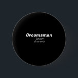 bröllesman möhippa lägg till namn modern enkel knapp<br><div class="desc">design</div>