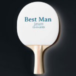 bröllesman möhippa lägg till namn modern enkel pingisracket<br><div class="desc">design</div>