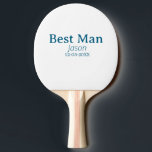 bröllesman möhippa lägg till namn modern enkel pingisracket<br><div class="desc">design</div>