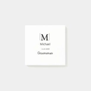 bröllesman möhippa lägg till namn modern enkel post-it block