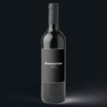 bröllesman möhippa lägg till namn modern enkelhet vinflaska etikett<br><div class="desc">design</div>