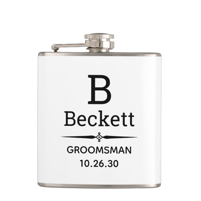 Bröllesman monogram fickplunta (Framsidan)