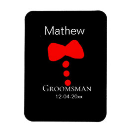 bröllesman namn år svart bow skjorta slips smoking magnet