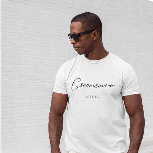 Bröllesman Personlig Chic Minimalistisk Bröllop T Shirt