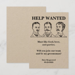 Bröllesman sökes Hjälpönskad annons Inbjudningar