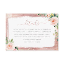 Bröllidsdetaljer i elegant blushblomma