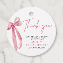Bröllidsrosa slinga Hon knyter knuten Bröllopsfest Gåvor Etiketter