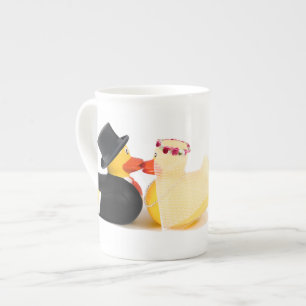 Bröllingsänder 4 ... keramiska muggar benporslin mugg