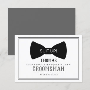 Brölljardräkt Kort för Bröllopsgäst - Svart Band G