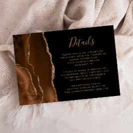 Brölljsdetaljer i Mocha Brun Guld Agat Svart Tilläggskort