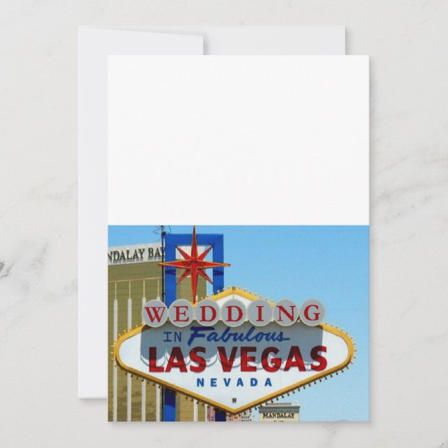 BRÖLLLOP I fantastiska Las Vegas-inbjudningar Inbjudningar (Framsida)