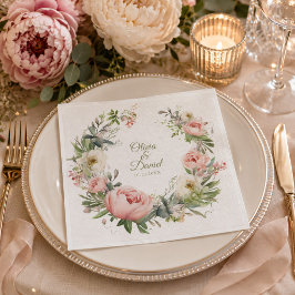 Bröllokduk Blush & Ivory Peony Pappersservett
