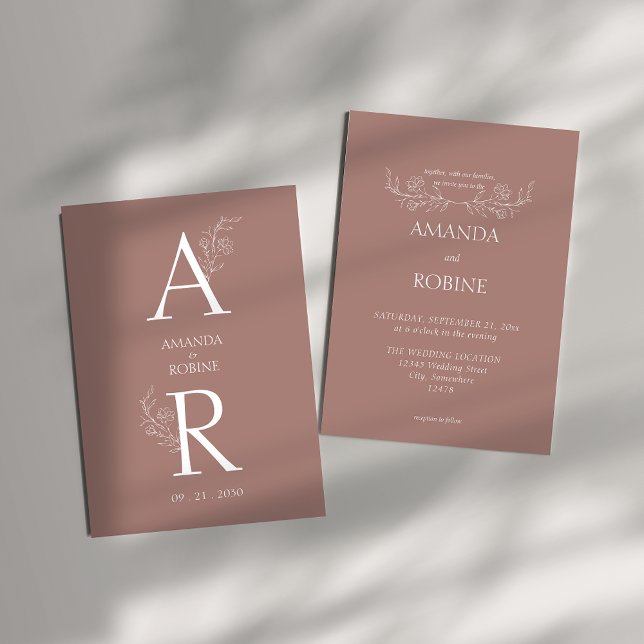 Brölloksinbjudan för Blommigt av klassisk Elegant Inbjudningar (Skapare uppladdad)