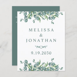 Brölloksinbjudan för budgeteukalyptus QR-kod