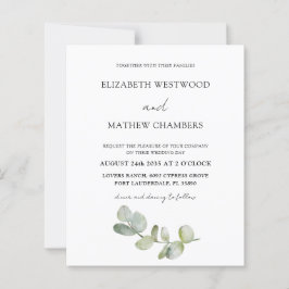 Brölloksinbjudan för budgeteukalyptus QR-kod