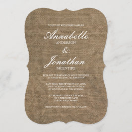 Brölloksinbjudan för elegant Typografi-brännning Inbjudningar