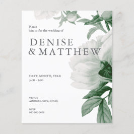 Brölloksinbjudan för Färgad på budgetbas