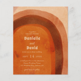 Brölloksinbjudan för fotobudgetbröllop med Rustic 