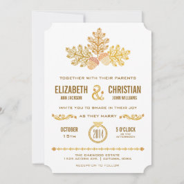 Brölloksinbjudan för hösten och Oak Lövs II Inbjudningar