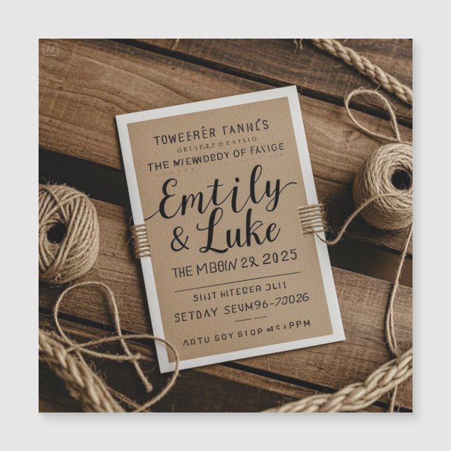 Brölloksinbjudan för tidslösa arvselement (Framsida)