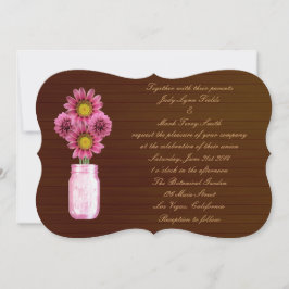 Brölloksinbjudan land Rustic Rosa Mason Burk Inbjudningar