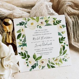 Brölloksinbjudan till Alabaster Blommigt Ram | Kva Inbjudningar