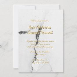 Brölloksinbjudan till Alcohol Bläck Black White Gl Inbjudningar