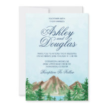 Brölloksinbjudan till Anpassade Mountain Sjö