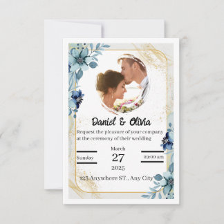 Brölloksinbjudan till Anpassadet elegant | Rediger Inbjudningar