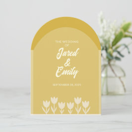 Brölloksinbjudan till Arch Stil QR-kod Inbjudningar