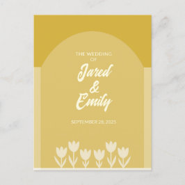 Brölloksinbjudan till Arch Stil QR-kod Vykort