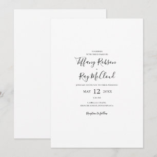 Brölloksinbjudan till Avslappnad av enkel Elegant Inbjudningar