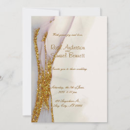 Brölloksinbjudan till Bläck-bröllopet, handgjord a Inbjudningar