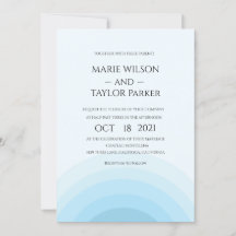 Brölloksinbjudan till blått regnbåge