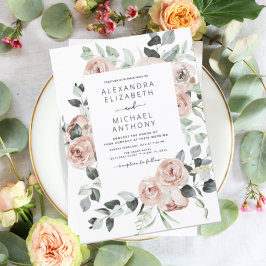 Brölloksinbjudan till Blommigt av Budget Emerald