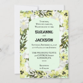 Brölloksinbjudan till Blommigt för Rustic Neutralt Inbjudningar