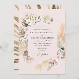 Brölloksinbjudan till blommigt för tropisk elegant inbjudningar