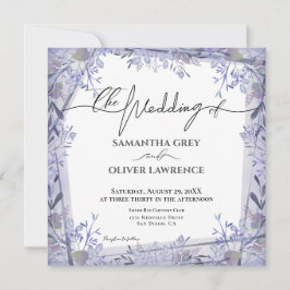 Brölloksinbjudan till Blommigt med vattenfärg i vi