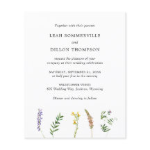 Brölloksinbjudan till Blommigt Wildbloms budget