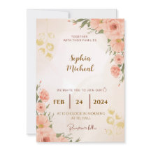 Brölloksinbjudan till Blommigten elegant | ANPASSA